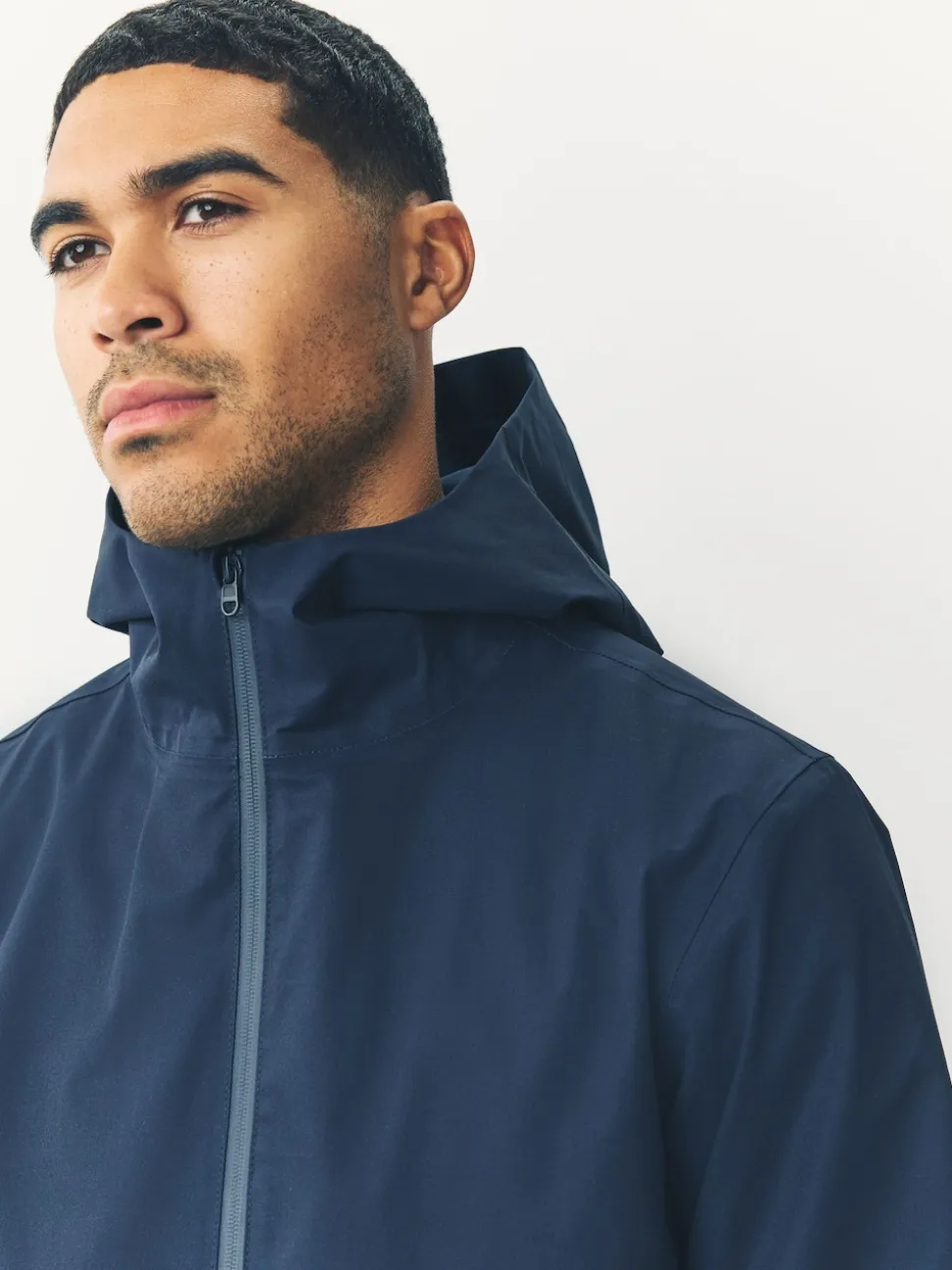 Navy Blue DryTech Waterproof Hooded Jacket