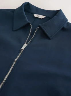 Navy Blue EDIT Long Sleeve Shacket