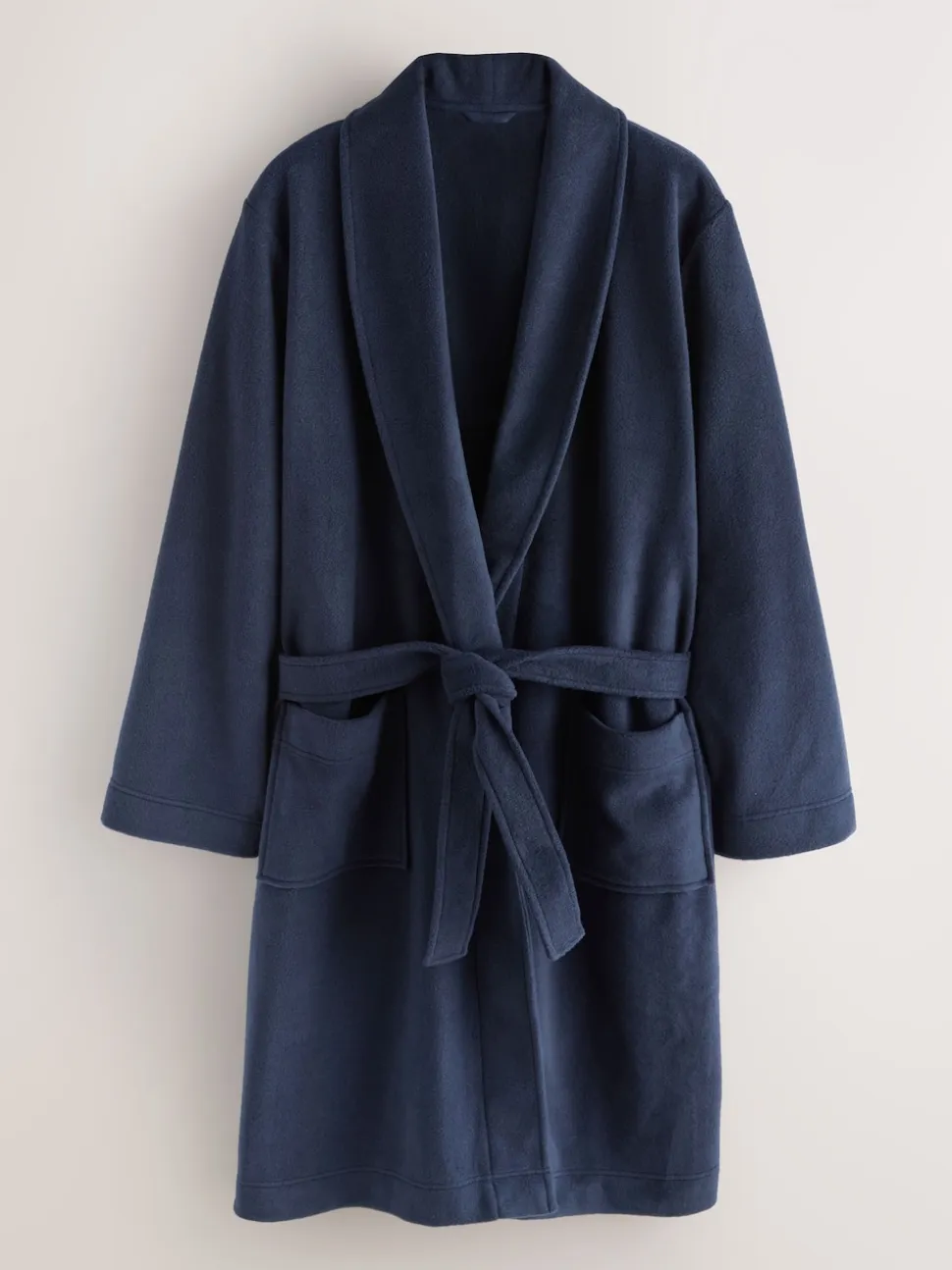 Navy Blue Fleece Dressing Gown