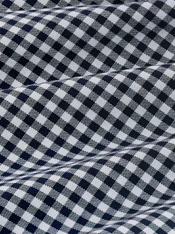 Navy Blue Gingham Regular Fit Easy Iron Button Down Oxford Shirt