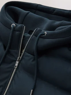 Navy Blue Hybrid Quilted Jacket