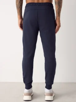 Navy Blue Interlock Soft Touch Cuffed Joggers