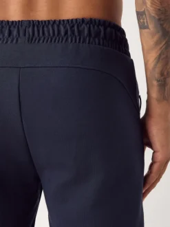 Navy Blue Interlock Soft Touch Cuffed Joggers