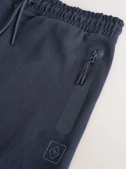 Navy Blue Interlock Soft Touch Cuffed Joggers