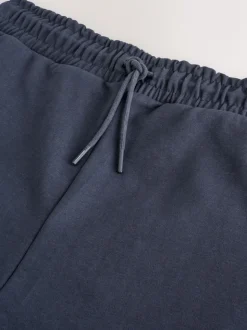 Navy Blue Interlock Soft Touch Cuffed Joggers