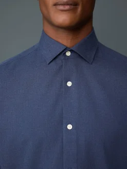 Navy Blue Long Sleeve Soft Touch Smart Shirt