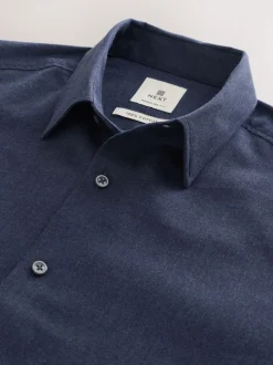 Navy Blue Long Sleeve Soft Touch Smart Shirt