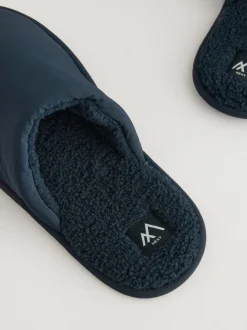 Navy Blue Mule Slippers