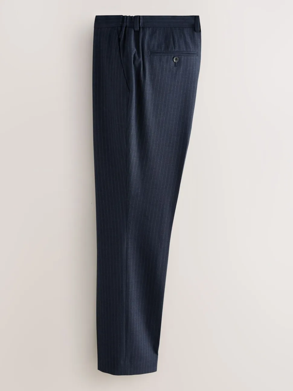 Navy Blue Muscle Fit Motionflex Stretch Stripe Suit Trousers