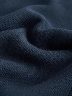 Navy Blue N.Premium Regular Fit 100% Cotton Premium Zip-Through Cardigan