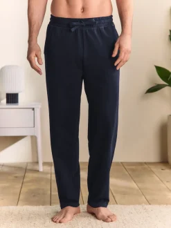 Navy Blue Open Loopback Soft Touch Cuffed Joggers