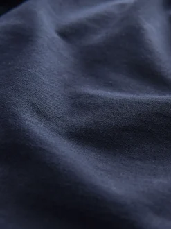 Navy Blue Open Loopback Soft Touch Cuffed Joggers