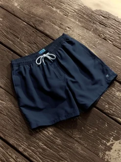 Navy Blue Palm Logo Essential Swim Shorts