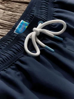 Navy Blue Palm Logo Essential Swim Shorts