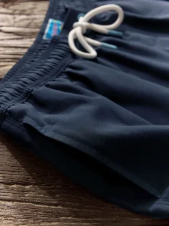 Navy Blue Palm Logo Essential Swim Shorts