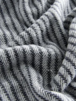 Navy Blue Pinstripe Woven Scarf