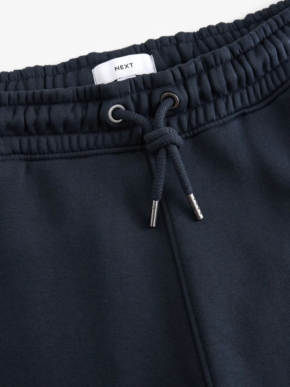 Navy Blue Regular Fit Cotton Rich Jersey Joggers