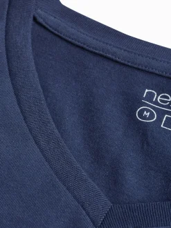 Navy Blue Regular Fit Essential V-Neck T-Shirt
