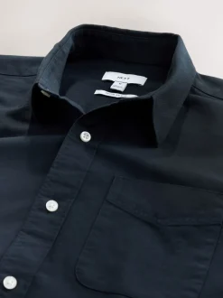 Navy Blue Regular Fit Long Sleeve Oxford Shirt