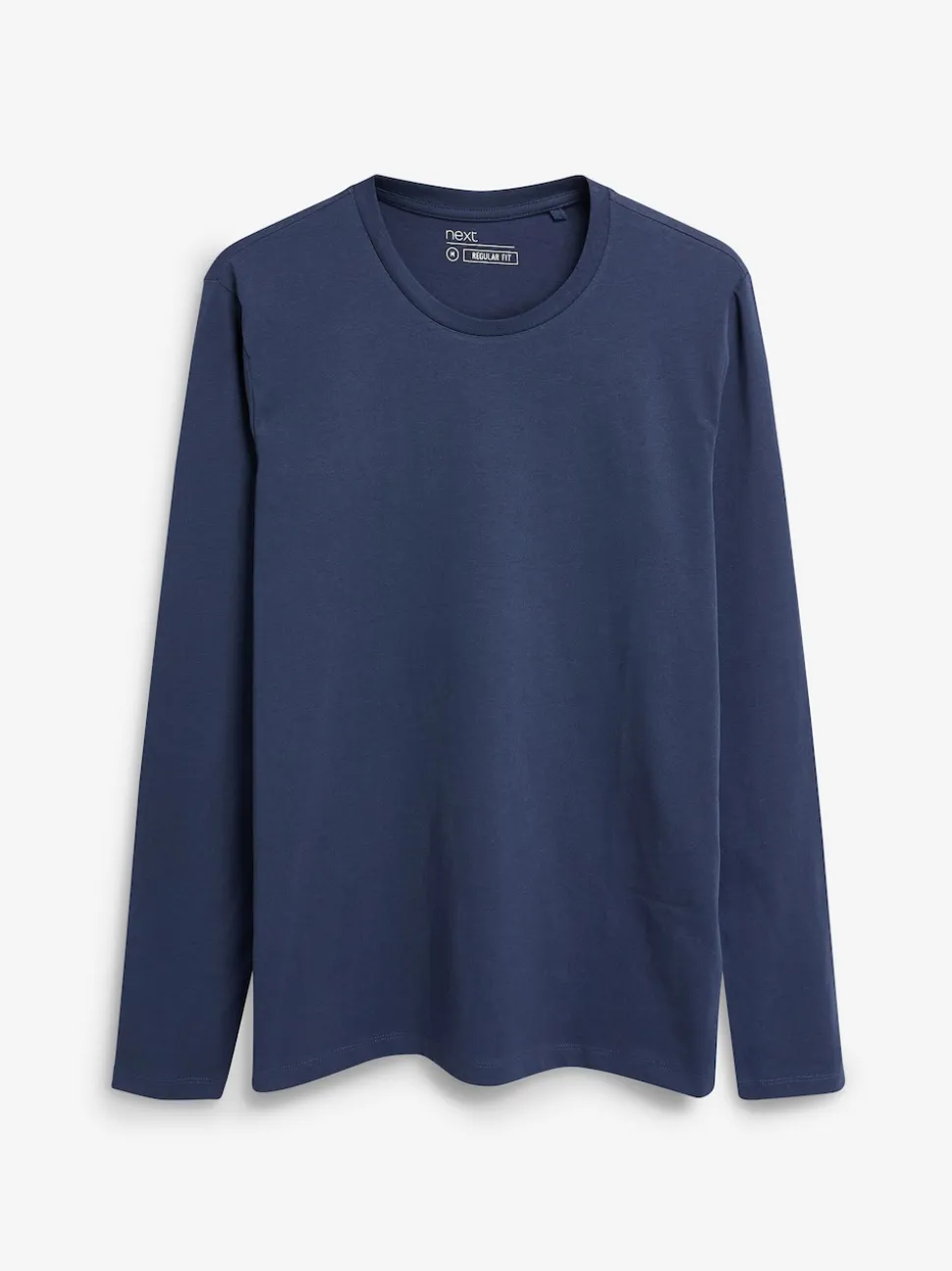 Navy Blue Regular Fit Long Sleeve Crew Neck T-Shirt