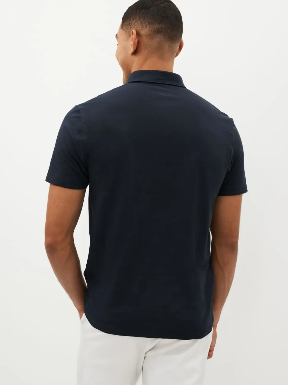 Navy Blue Regular Fit Short Sleeve Polo Shirt