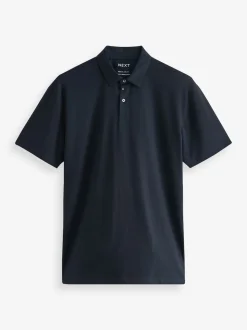 Navy Blue Regular Fit Short Sleeve Polo Shirt