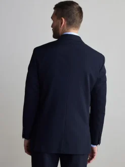 Navy Blue Regular Fit Signature Nova Fides 100% Italian Wool Suit Jacket