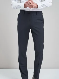 Navy Blue Regular Fit Suit Trousers