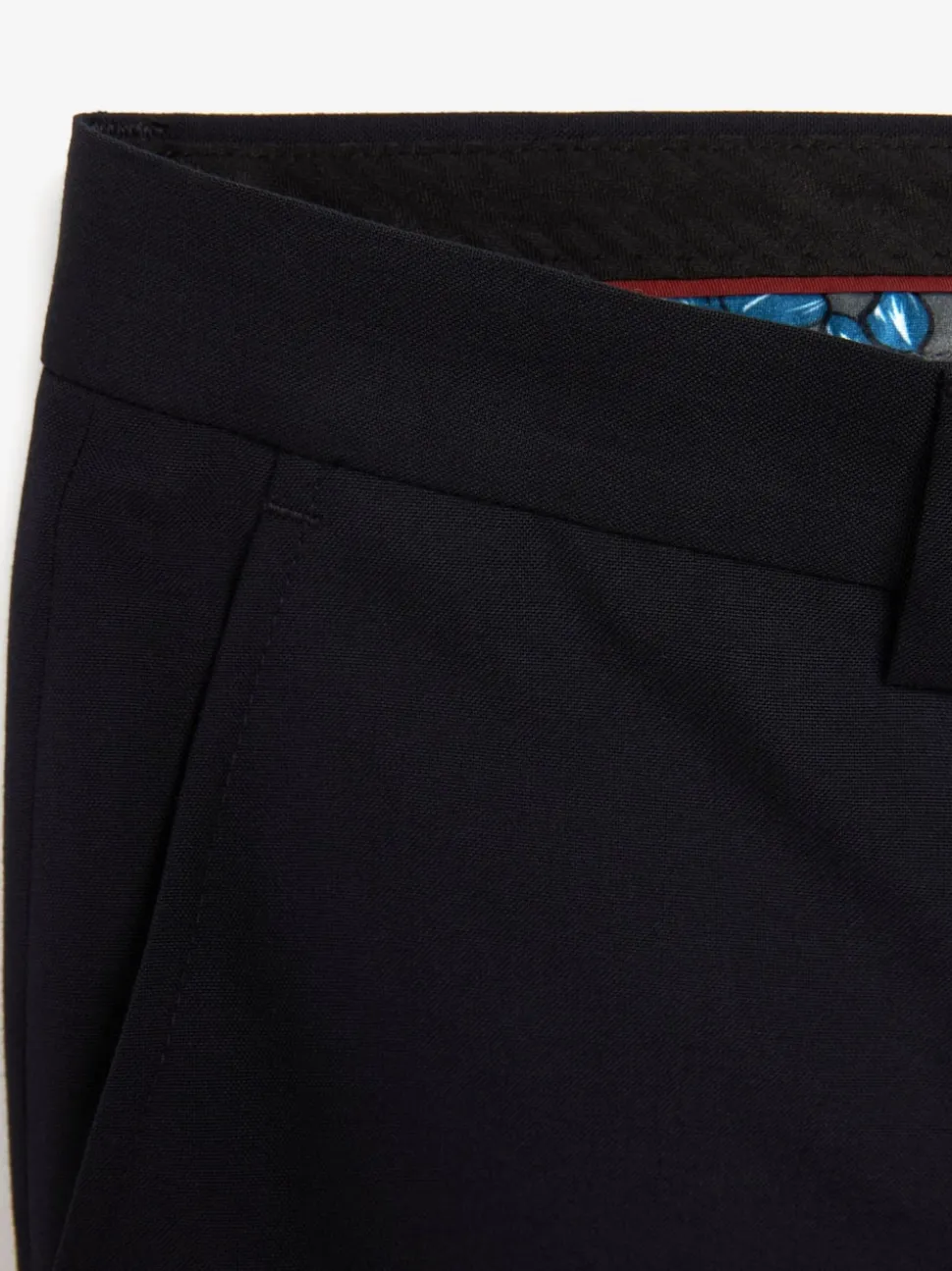 Navy Blue Regular Fit Suit Trousers