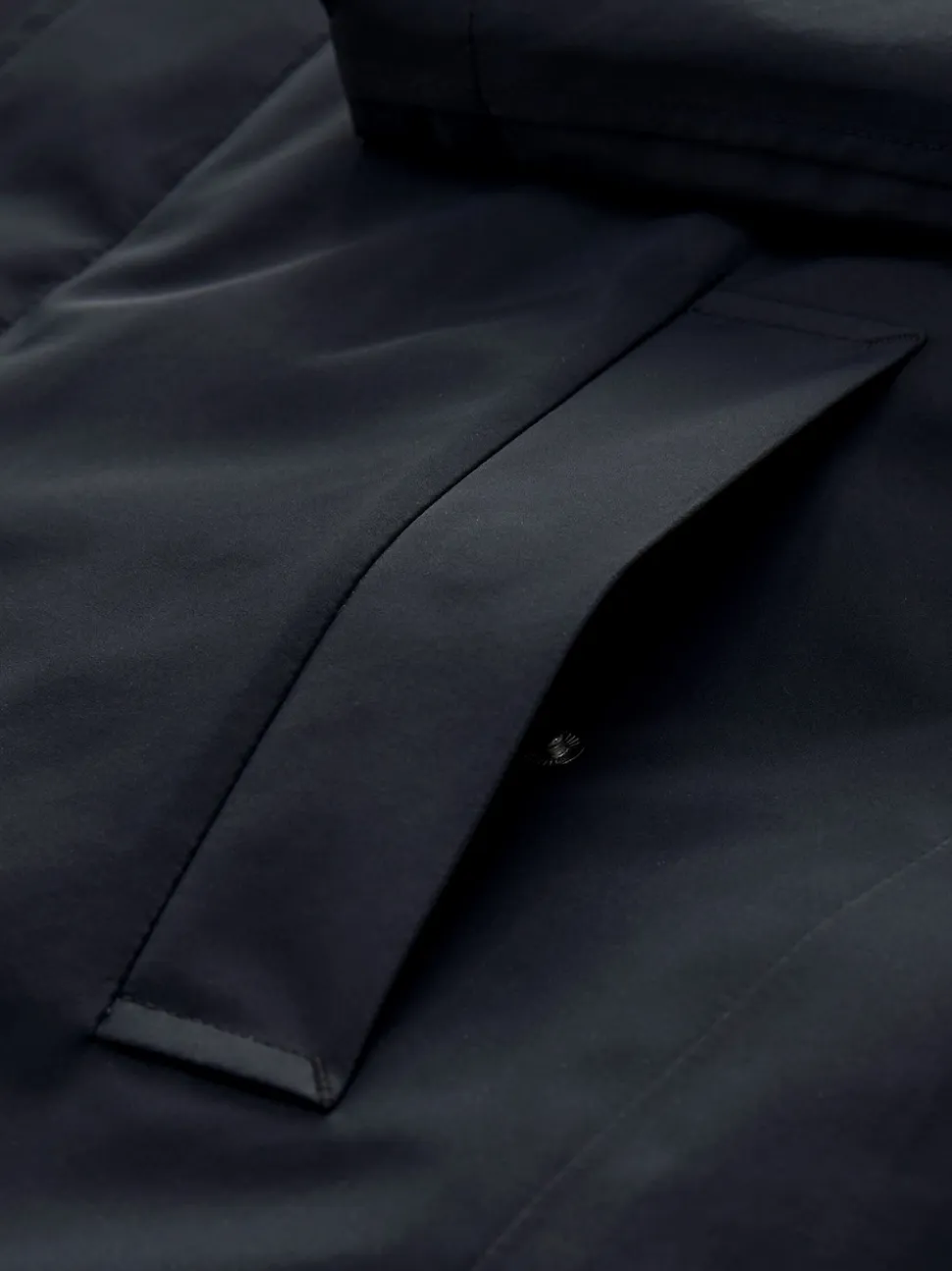 Navy Blue Regular Fit Waterproof Trench Coat