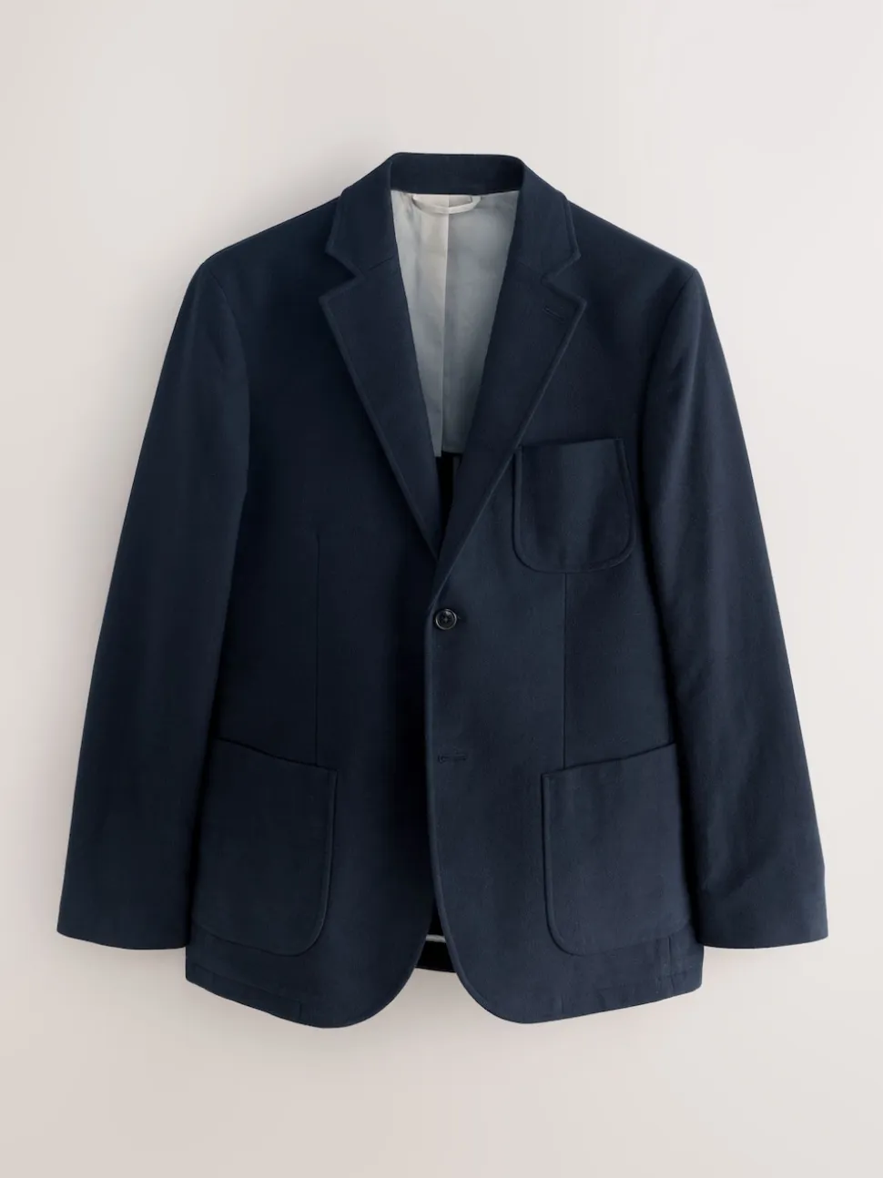 Navy Blue Relaxed Fit Cotton Suit Jacket