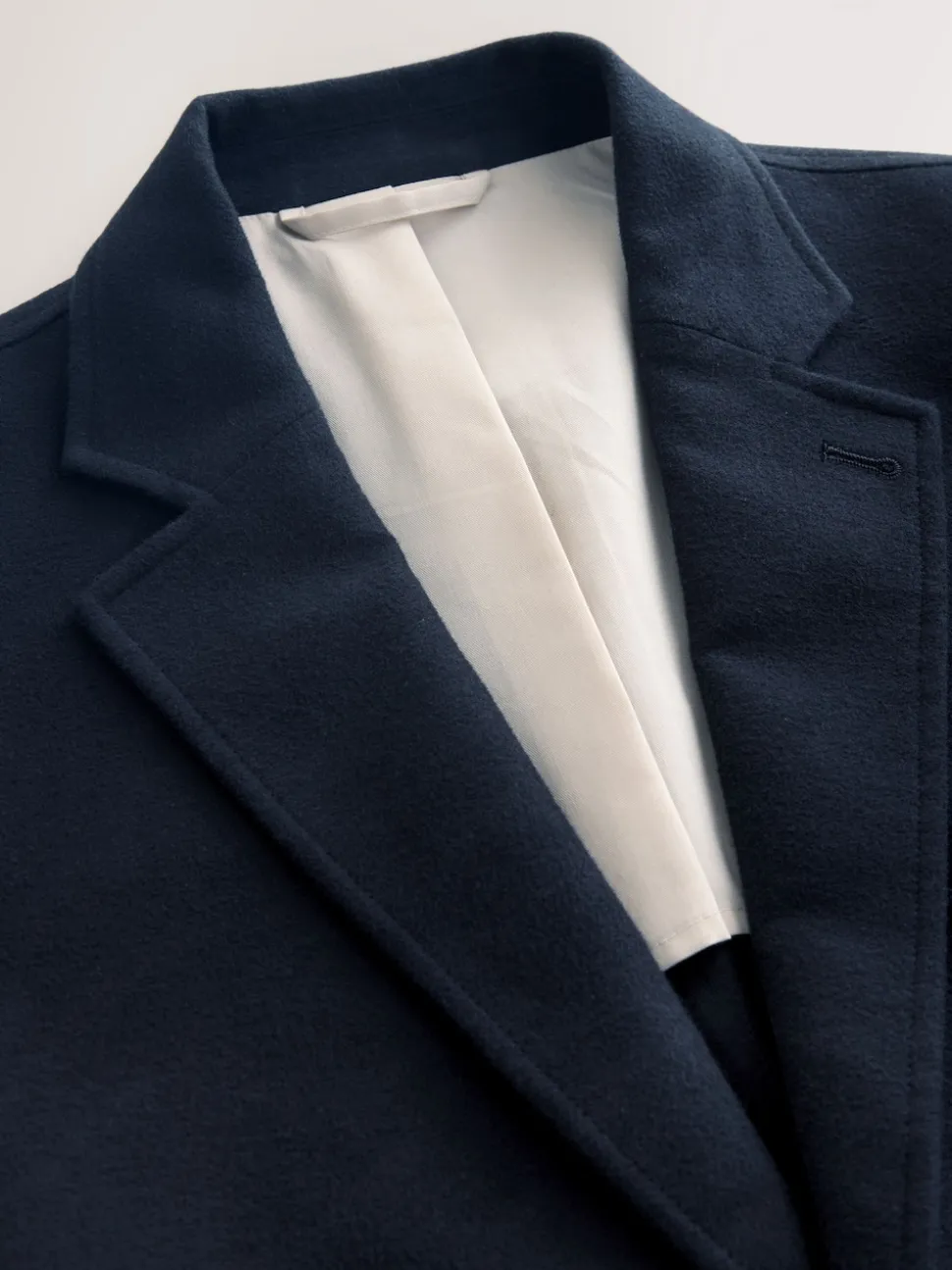 Navy Blue Relaxed Fit Cotton Suit Jacket