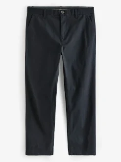 Navy Blue Relaxed Fit Stretch Chinos Trousers