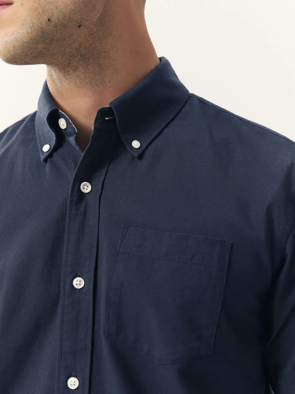 Navy Blue Short Sleeve Oxford Shirt