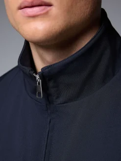 Navy Blue Shower Resistant Padded Twill Utility Jacket