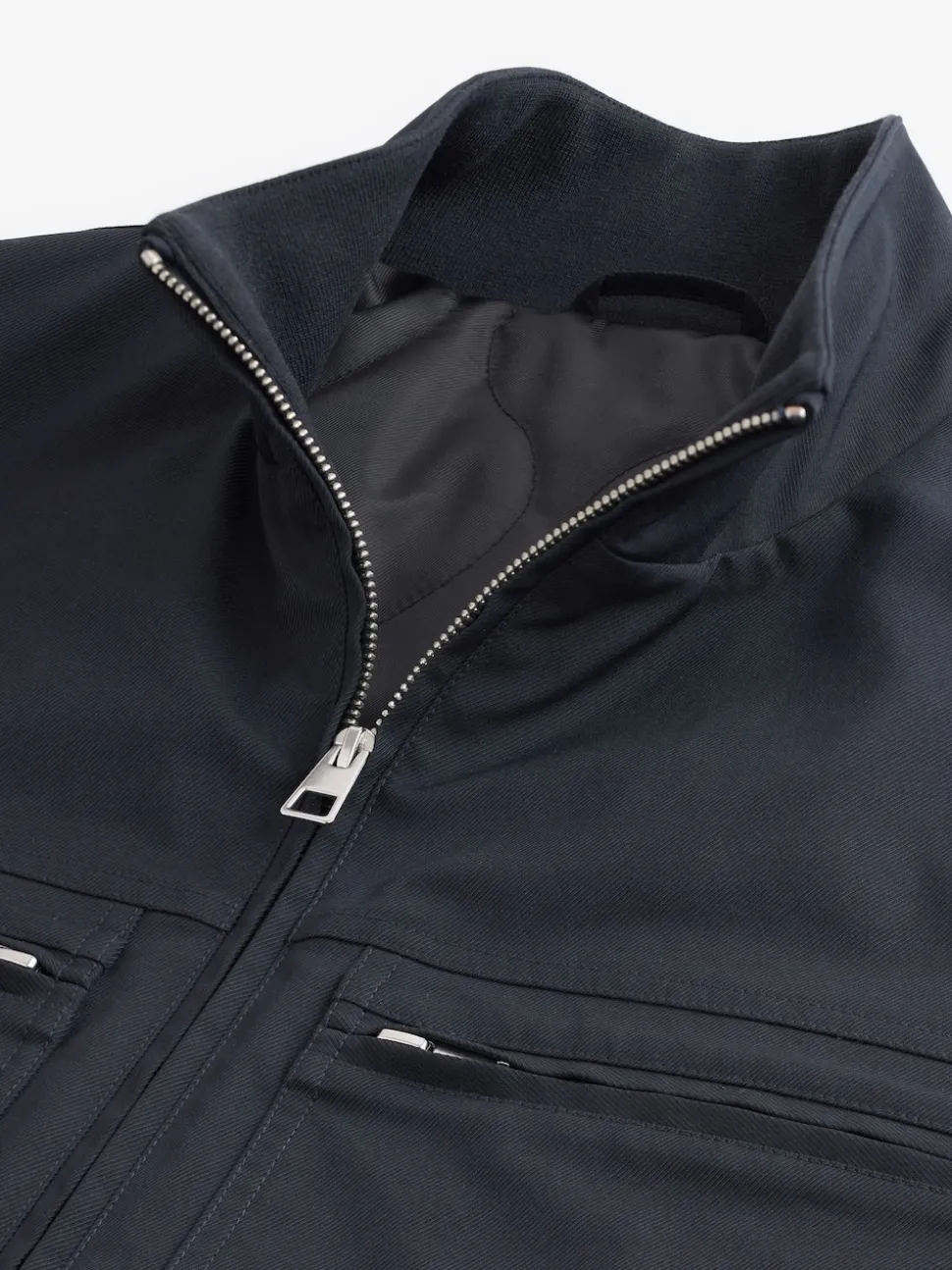 Navy Blue Shower Resistant Padded Twill Utility Jacket