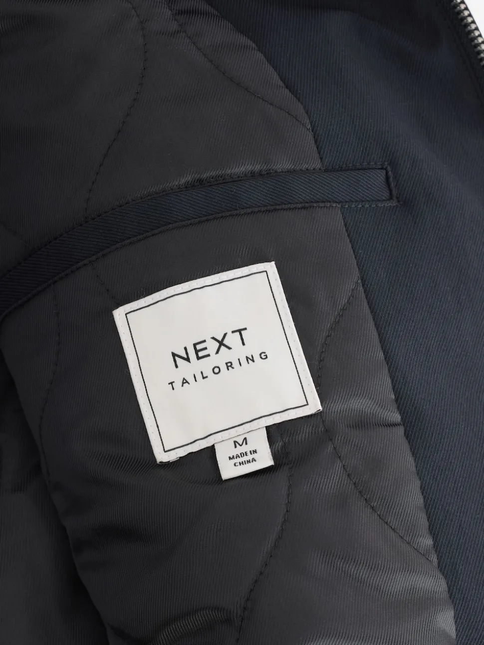 Navy Blue Shower Resistant Padded Twill Utility Jacket