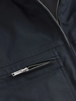 Navy Blue Shower Resistant Padded Twill Utility Jacket