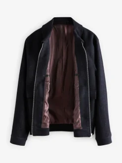 Navy Blue Signature 100% Wool Jacket