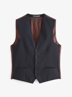 Navy Blue Signature Tollegno Suit Waistcoat