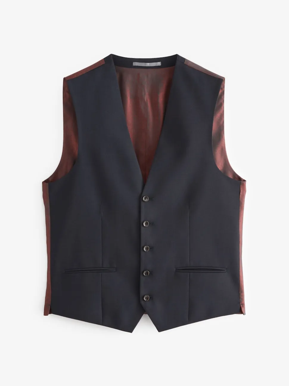 Navy Blue Signature Tollegno Suit Waistcoat