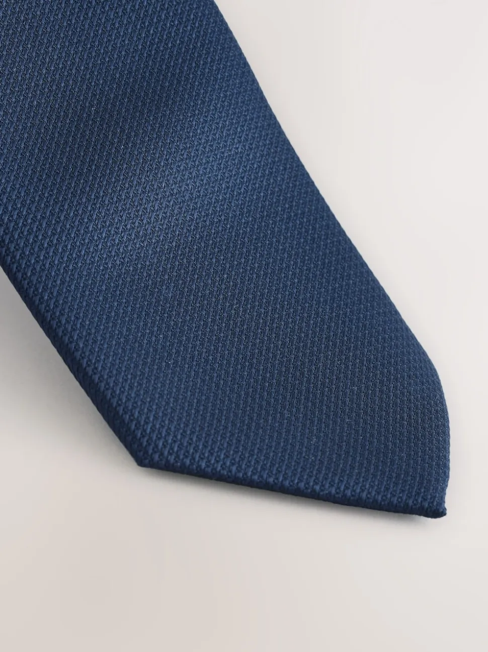 Navy Blue Skinny Textured Tie