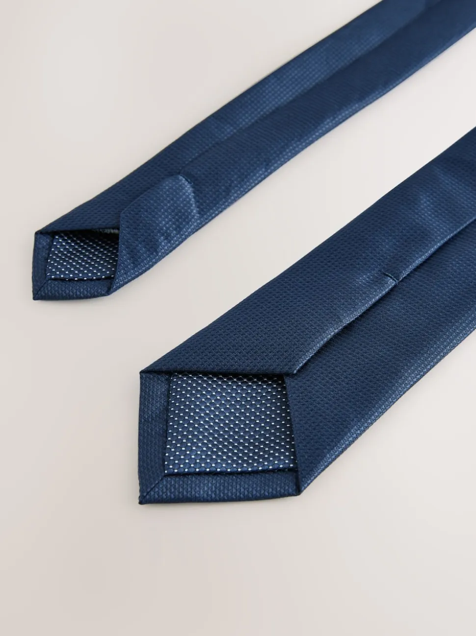 Navy Blue Skinny Textured Tie