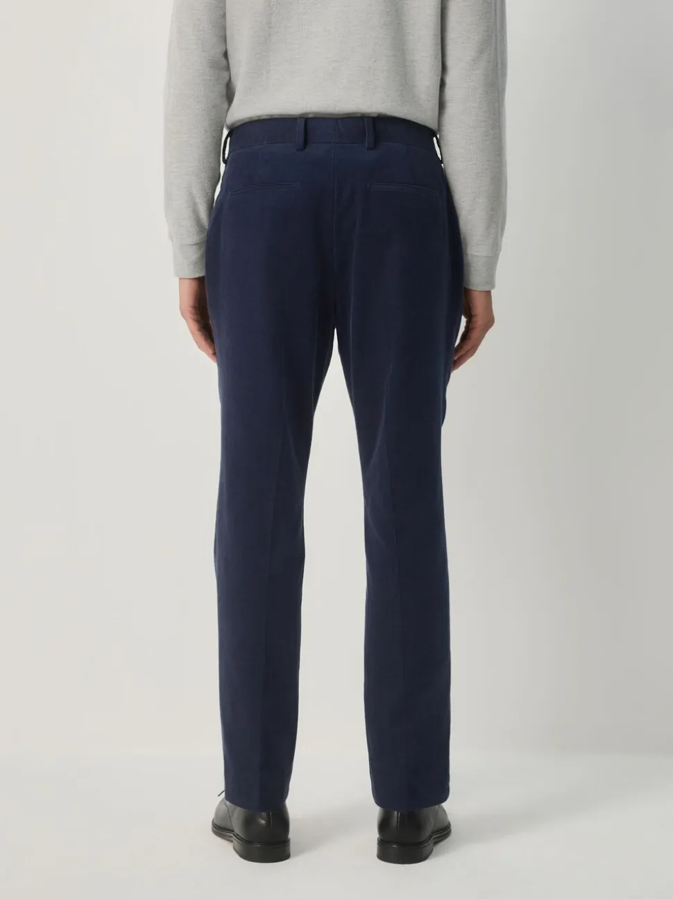 Navy Blue Slim Fit Corduroy Suit Trousers