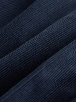 Navy Blue Slim Fit Corduroy Suit Trousers