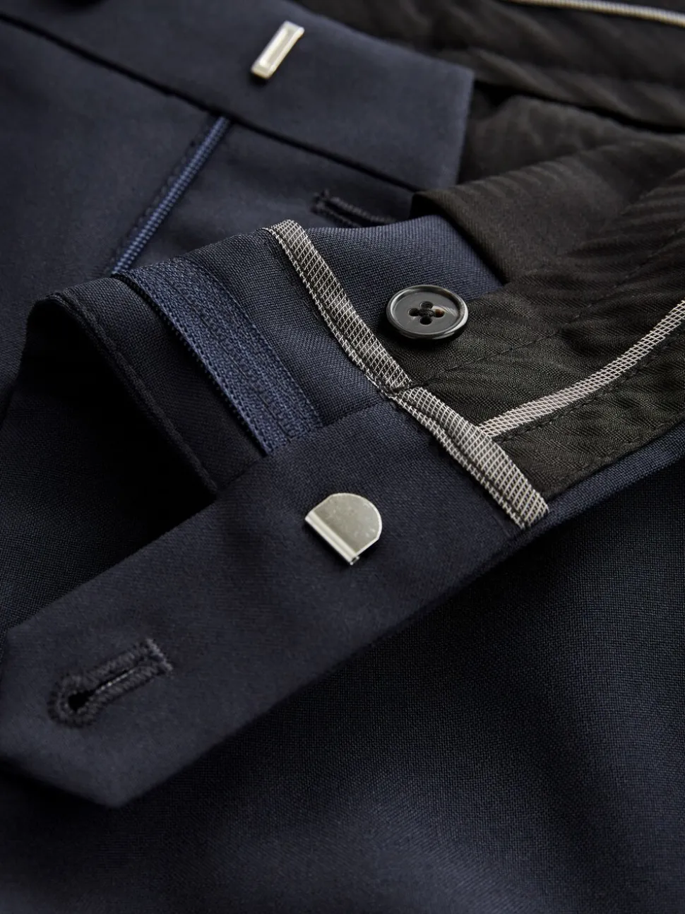 Navy Blue Slim Fit Essential Suit Trousers
