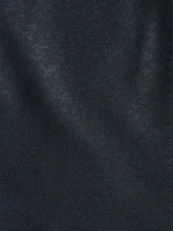 Navy Blue Slim Fit Jacquard Pattern Tuxedo Suit Jacket