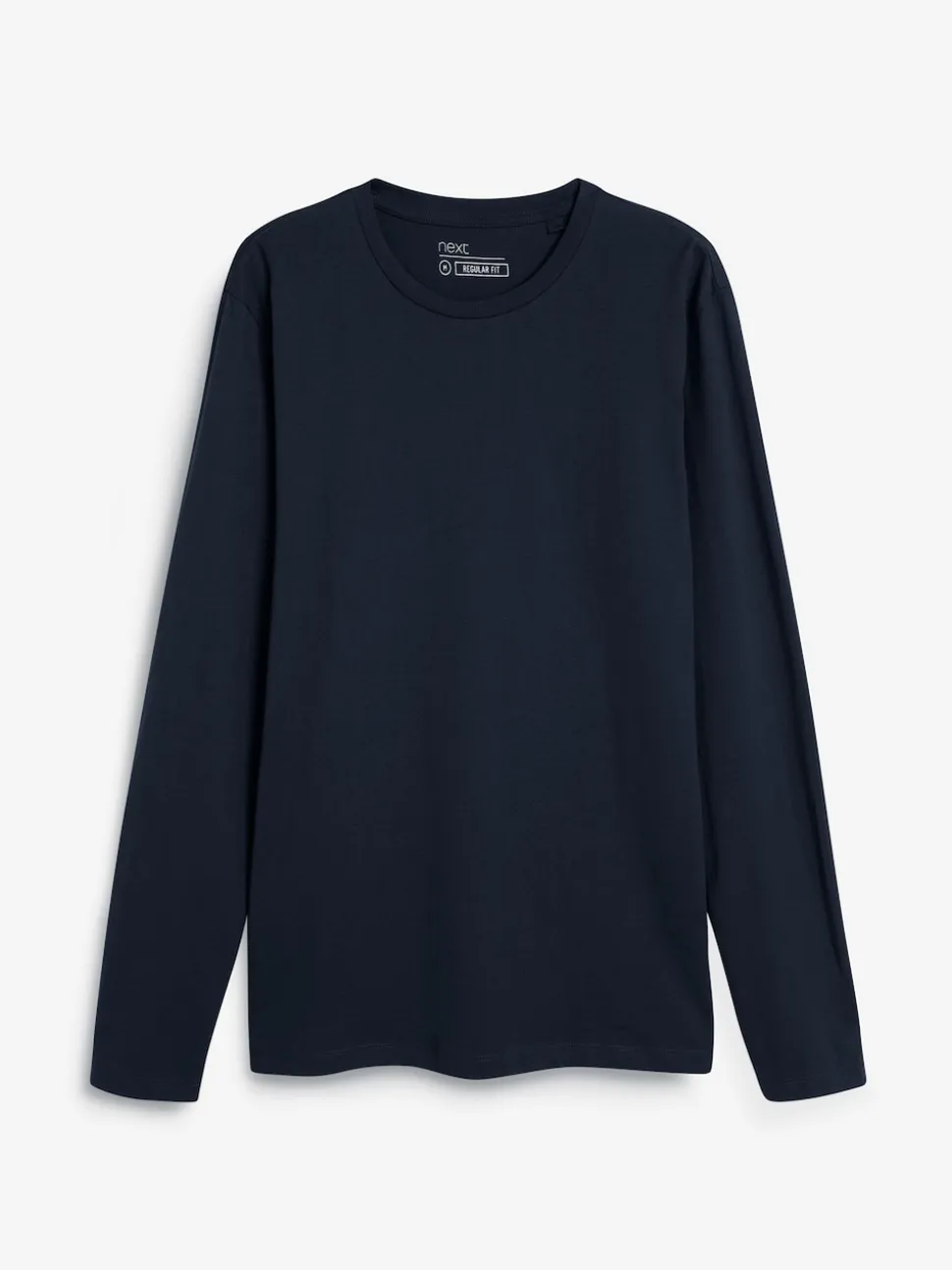 Navy Blue Slim Fit Long Sleeve Crew Neck T-Shirt