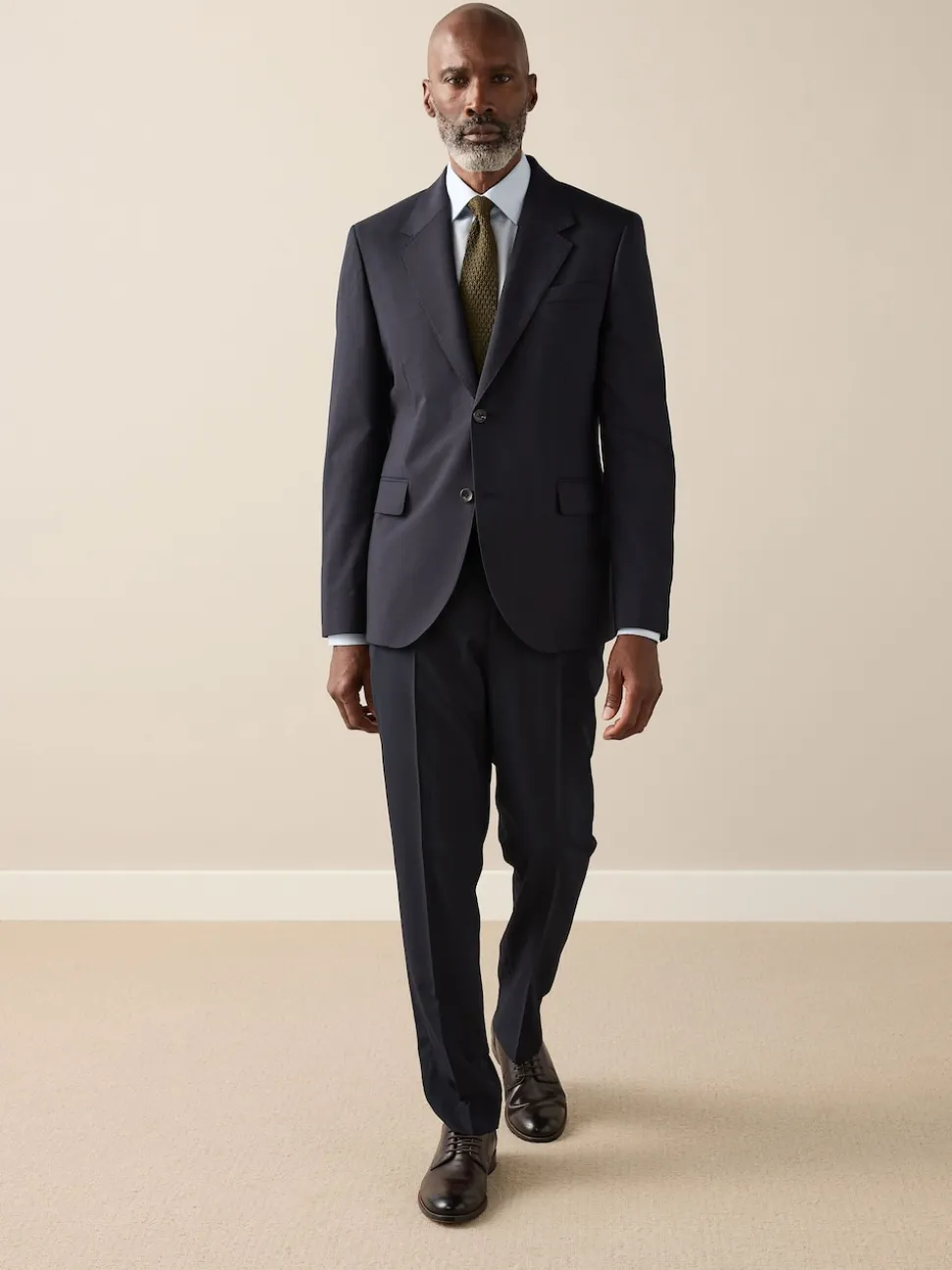 Navy Blue Slim Fit Signature Nova Fides 100% Italian Wool Suit Jacket