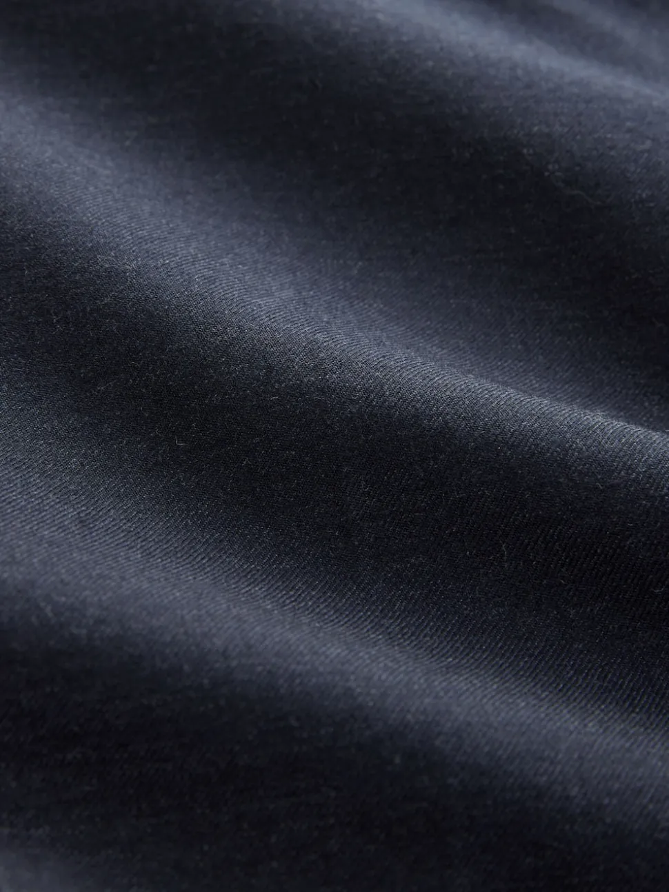 Navy Blue Slim Fit Signature 100% Wool Trousers With Motion Flex Waistband